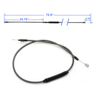 55.1- 78.7 Inch Stainless Steel Clutch Cable for Harley Sportster Models Braided