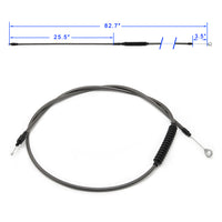 63- 86.6 Inch Stainless Steel Clutch Cable for Harley Touring Softail Dyna Models