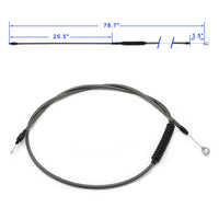 63- 86.6 Inch Stainless Steel Clutch Cable for Harley Touring Softail Dyna Models