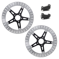13 Inch Front Brake Disc Rotors & Brackets for Harley Touring 2008-2013