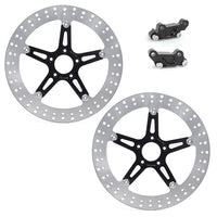 14 Inch Front Brake Disc Rotors & Brackets for Harley Touring 2008-2013
