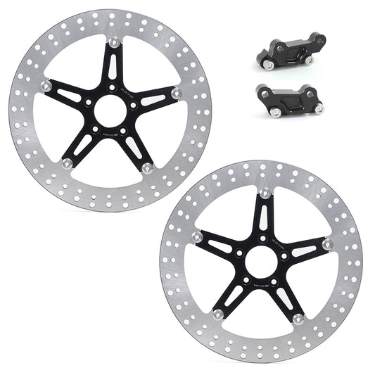 14 Inch Front Brake Disc Rotors & Brackets for Harley Touring 2008-2013