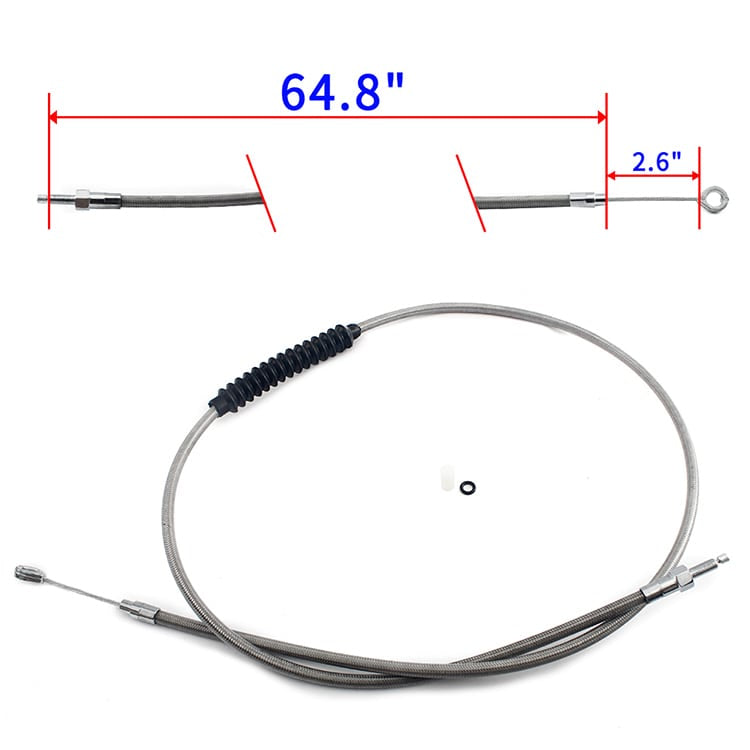 PVC and Stainless Steel Clutch Cable Lines for Harley Davidson Softail FLSTSI Heritage Springer EFI 2000-2006
