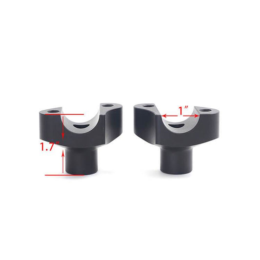 1.7'' Aluminum Handlebar Riser For Harley Davidson Dyna Street Bob Softail Sportster - Custom Harley Parts